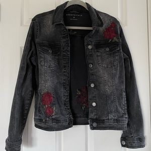 Jean Jacket with floral detail